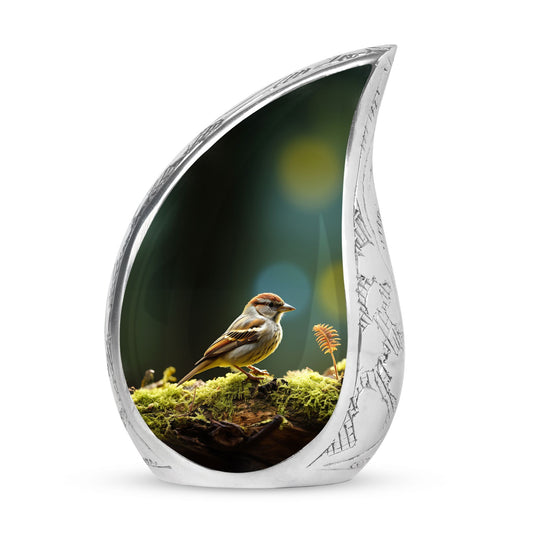 Classic Aluminium Sparrow Urn for Human Ashes.