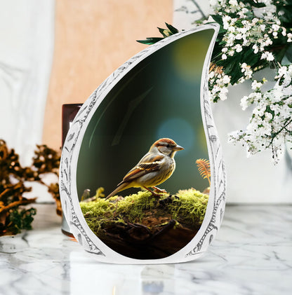 Classic Aluminium Sparrow Urn for Human Ashes.