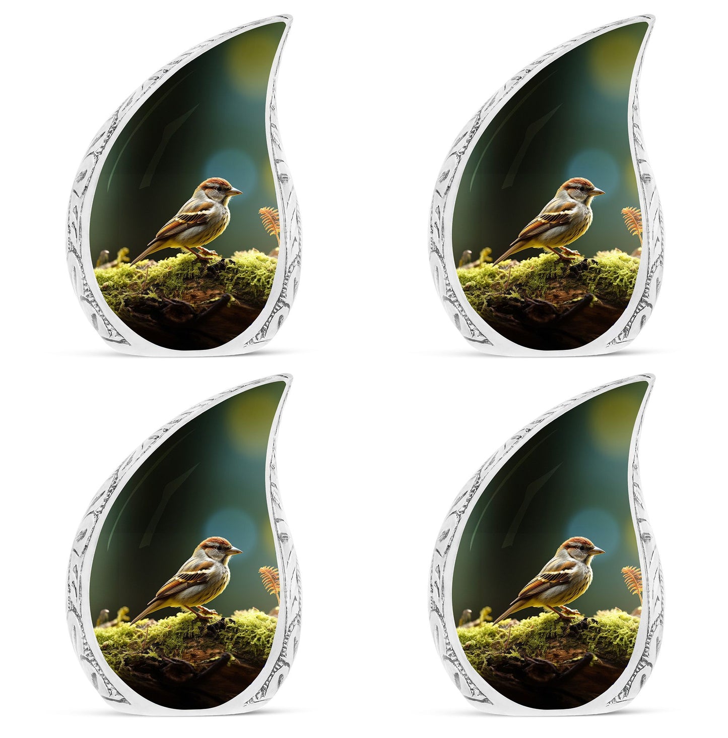Classic Aluminium Sparrow Urn for Human Ashes.