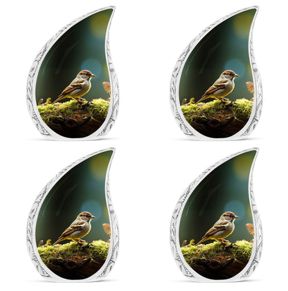 Classic Aluminium Sparrow Urn for Human Ashes.