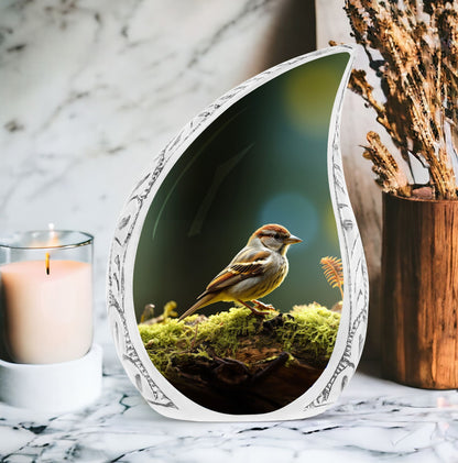 Classic Aluminium Sparrow Urn for Human Ashes.