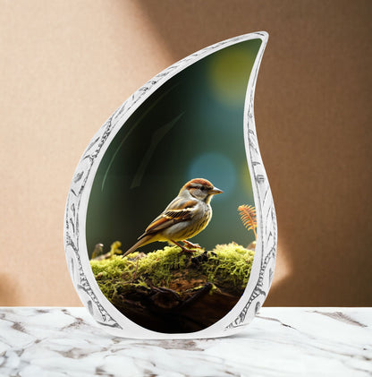 Classic Aluminium Sparrow Urn for Human Ashes.