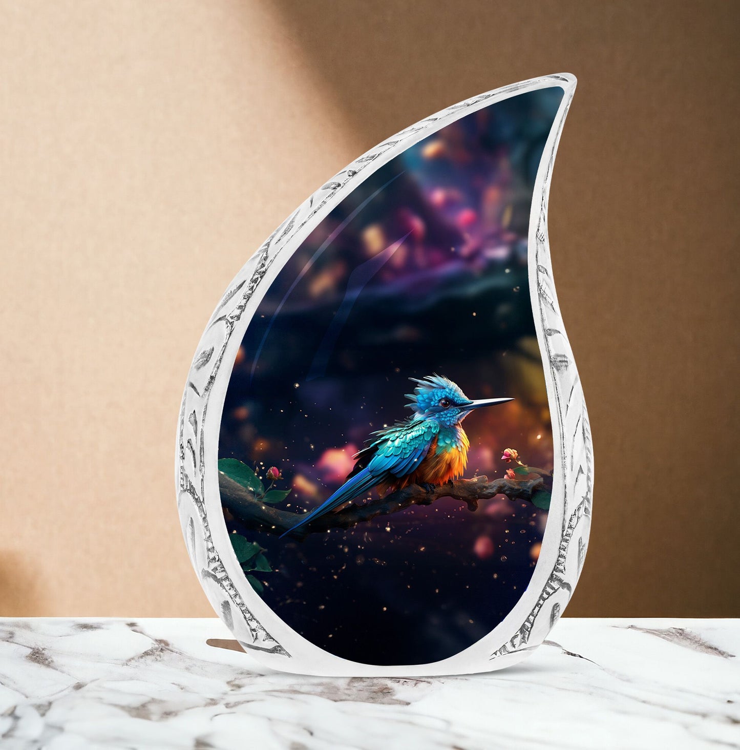 Sparrow Memorial Urn in Aluminum.