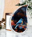 Classic Blue Sparrow memorial gift, Large Urn
