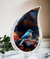 Classic Blue Sparrow memorial gift, Large Urn