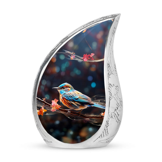 Large Sparrow Urn for Ashes, Modern Aluminium