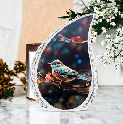 Large Sparrow Urn for Ashes, Modern Aluminium