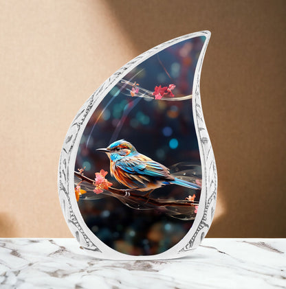 Large Sparrow Urn for Ashes, Modern Aluminium