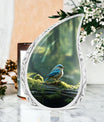 keepsake memorial urn for human ashes, includes velvet pouch