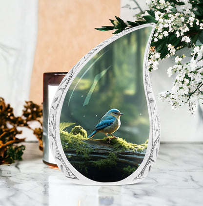 keepsake memorial urn for human ashes, includes velvet pouch