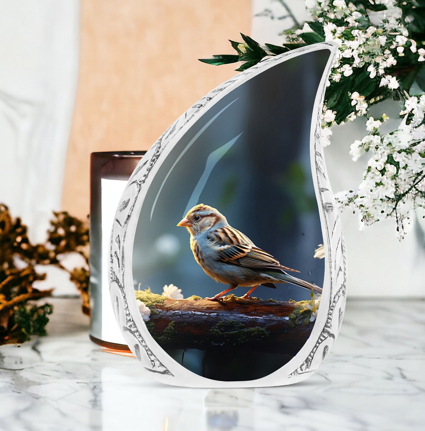 Sparrow Cremation Urn for ashes.