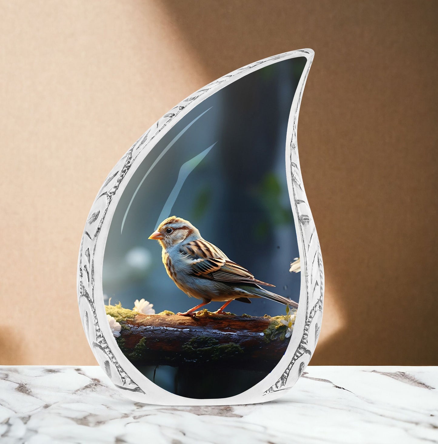 Sparrow Cremation Urn for ashes.