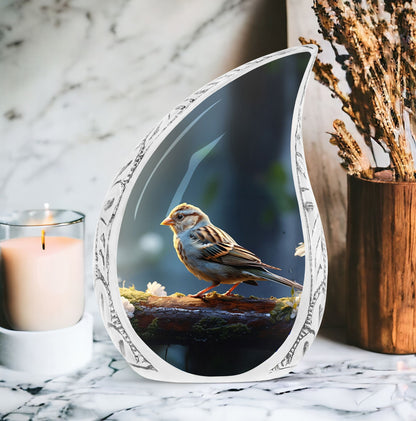 Sparrow Cremation Urn for ashes.