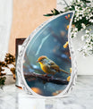 Yellow Sparrow Cremation Urn.