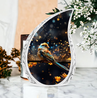 Classic Yellow Sparrow Urn for human ashes.