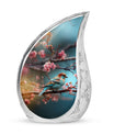 Classic Sparrow Cremation Urn, Personalized Aluminium