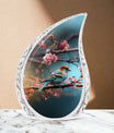 Classic Sparrow Cremation Urn, Personalized Aluminium