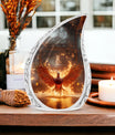 Customizable Fire Red Phoenix Cremation Urn.