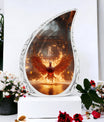 Customizable Fire Red Phoenix Cremation Urn.