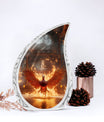 Customizable Fire Red Phoenix Cremation Urn.