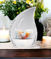 White Phoenix Urn, a classic large aluminium urn.