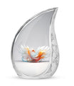 White Phoenix Urn, a classic large aluminium urn.