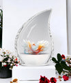 White Phoenix Urn, a classic large aluminium urn.