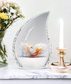 White Phoenix Urn, a classic large aluminium urn.