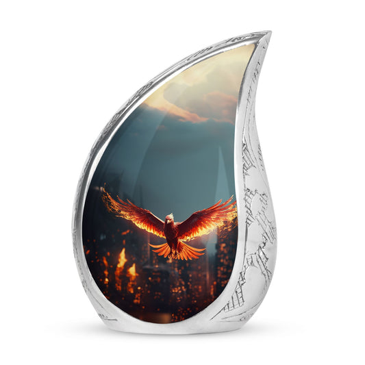 Angry Red Phoenix Keepsake Urn.