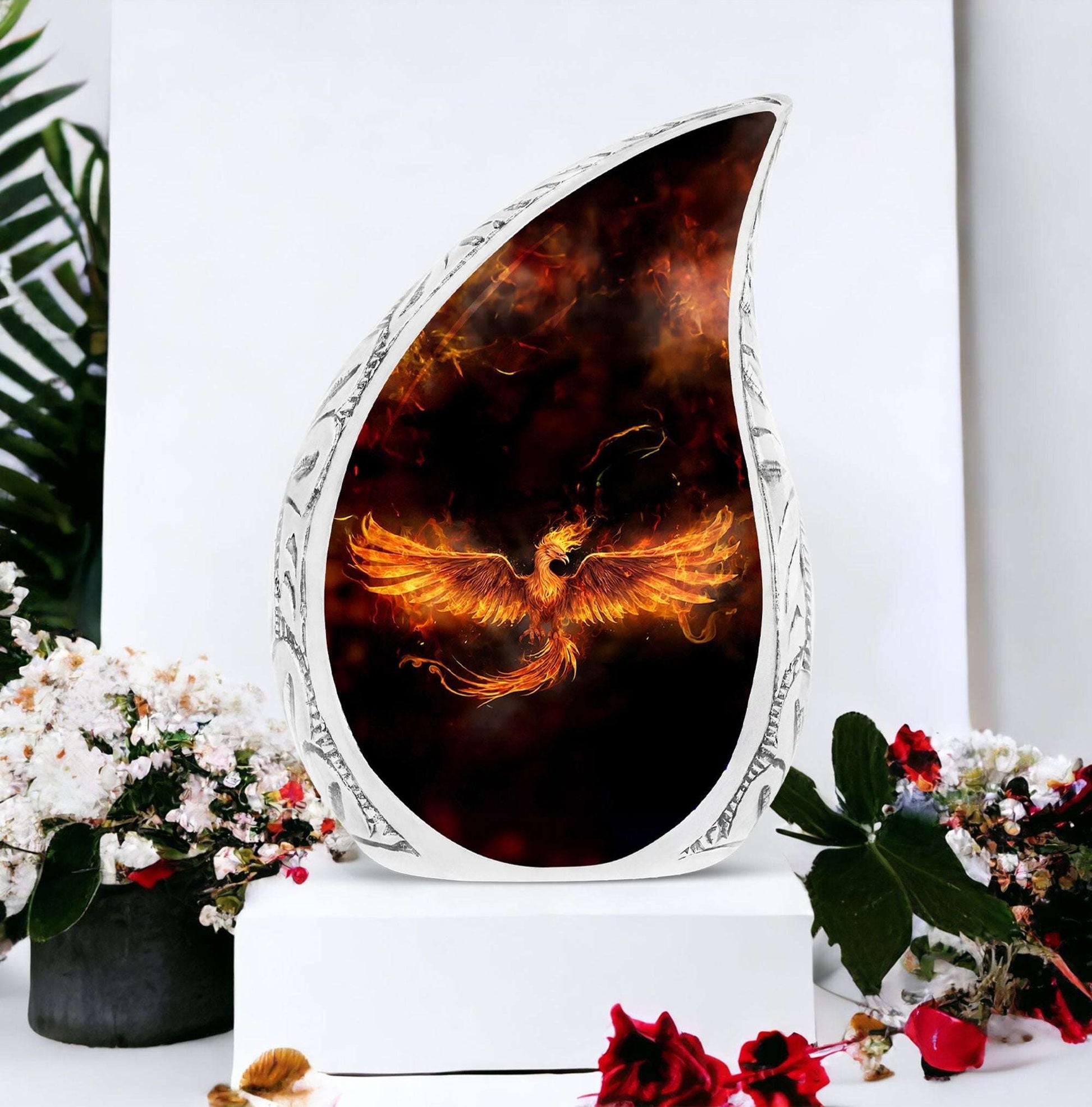 Classic 3-inch Fire Phoenix Memorial Urn.