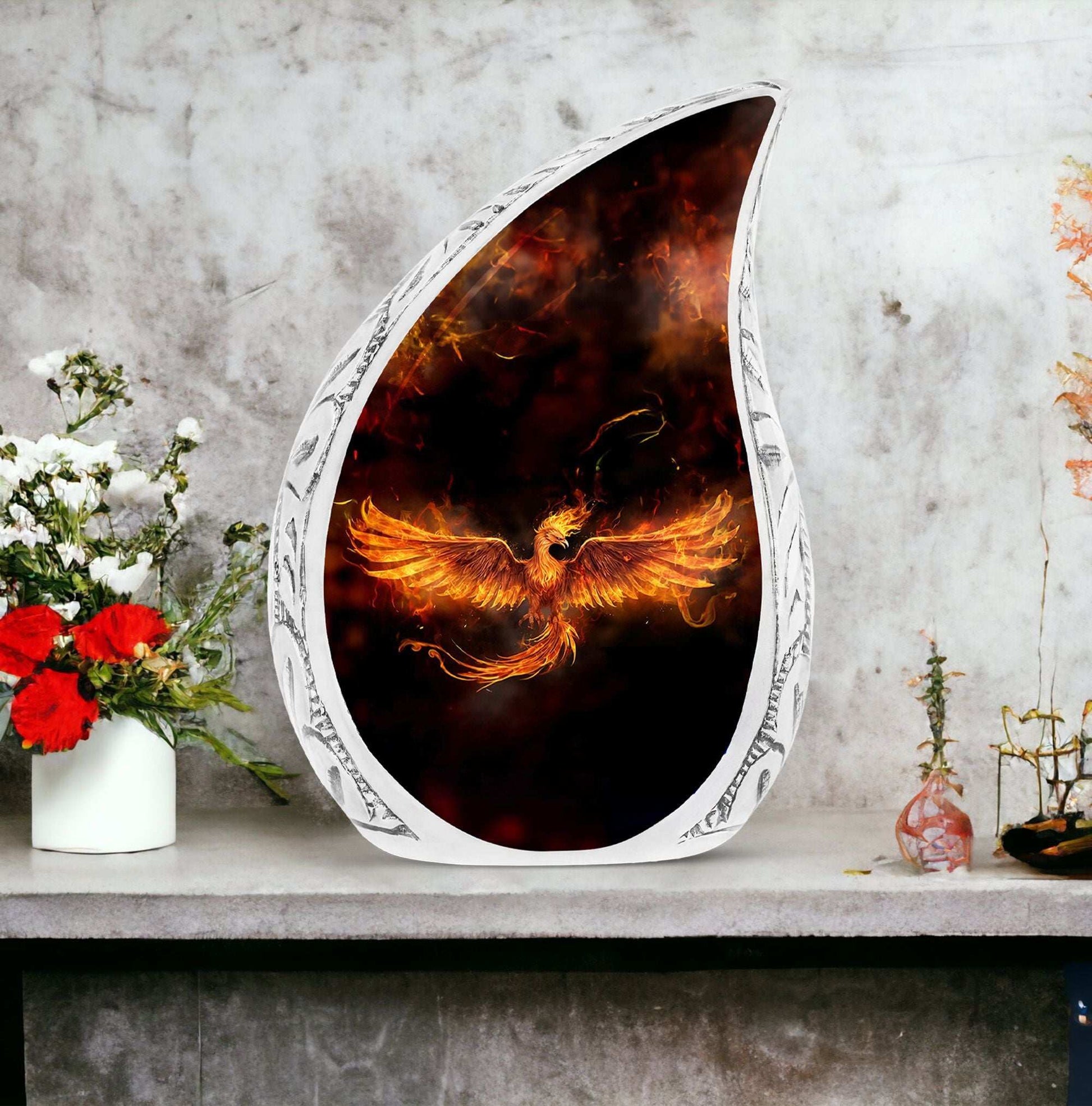 Classic 3-inch Fire Phoenix Memorial Urn.
