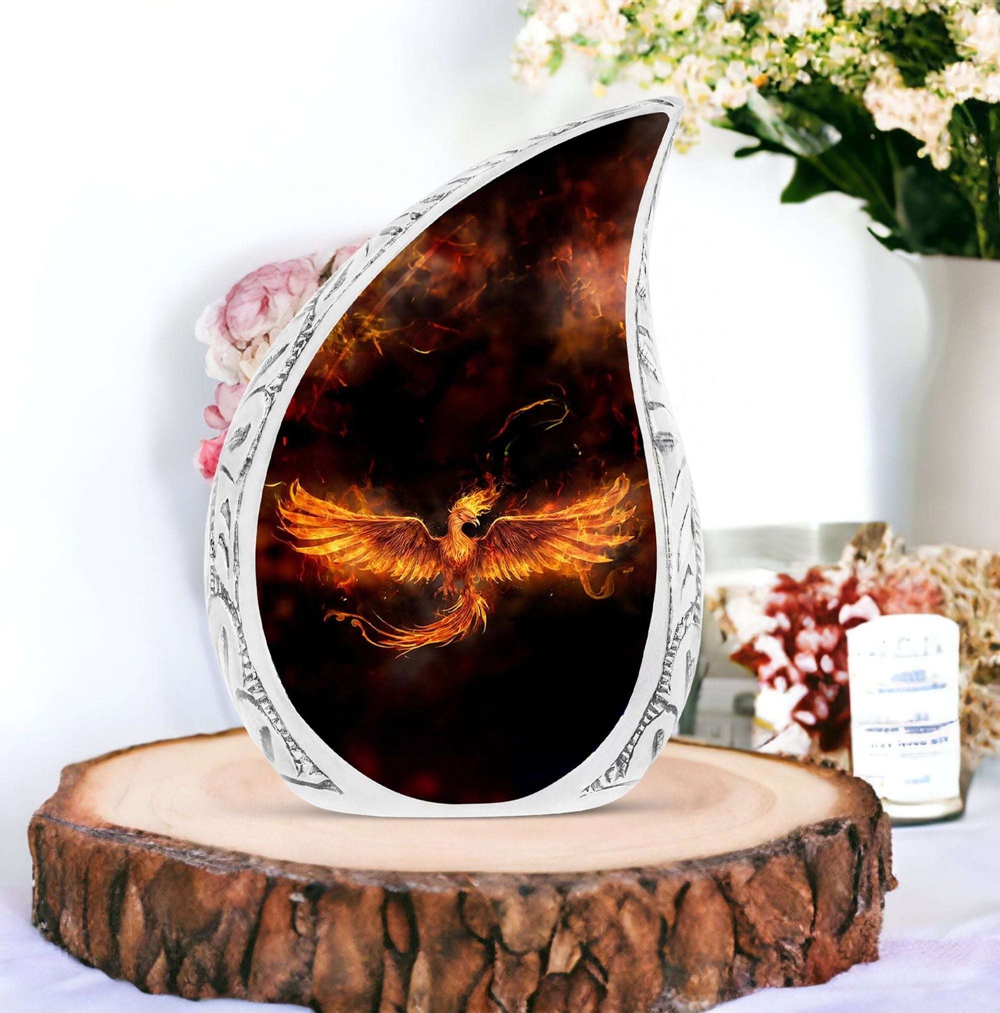 Classic 3-inch Fire Phoenix Memorial Urn.