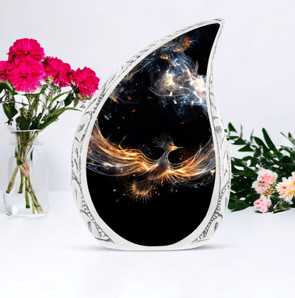 Large Shining Phoenix cremation urn.