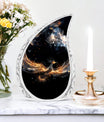 Large Shining Phoenix cremation urn.