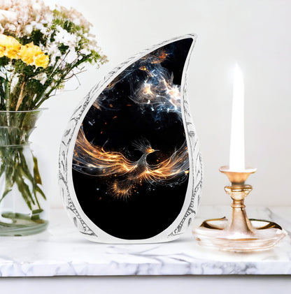 Large Shining Phoenix cremation urn.