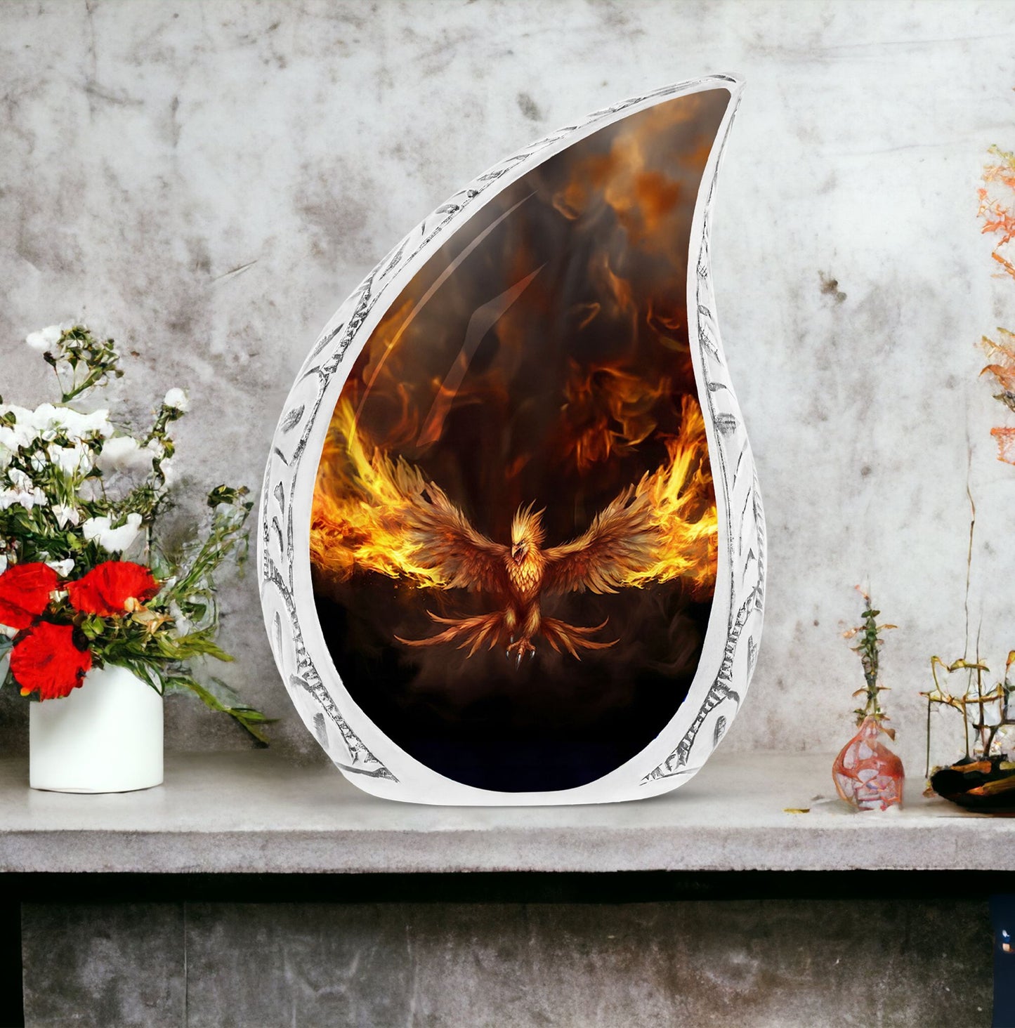 Angry Phoenix Urn for Ashes
