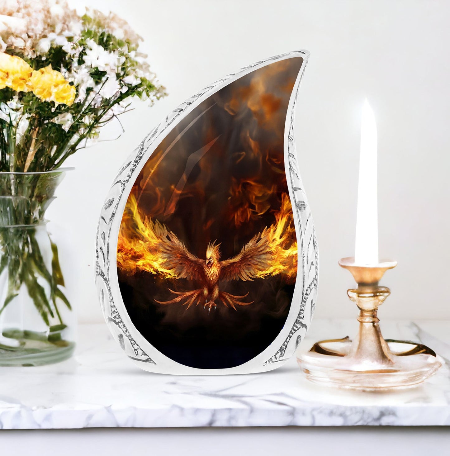 Angry Phoenix Urn for Ashes