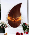 Large 3-inch Phoenix Urn, classic aluminium Cremation Urn.