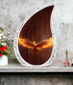 Large 3-inch Phoenix Urn, classic aluminium Cremation Urn.