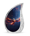 Classic Red and Blue Phoenix Cremation Urn