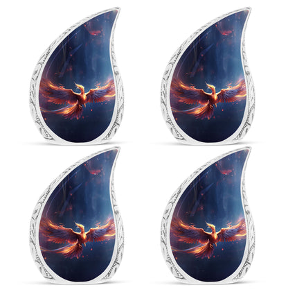 Classic Red and Blue Phoenix Cremation Urn