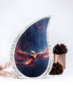 Classic Red and Blue Phoenix Cremation Urn