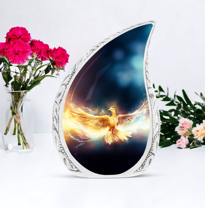 Classic Yellow Phoenix Cremation Urn