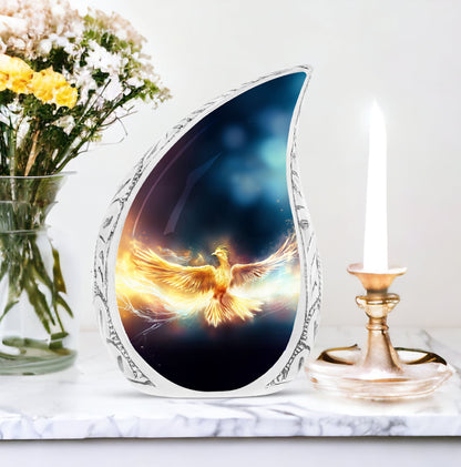 Classic Yellow Phoenix Cremation Urn