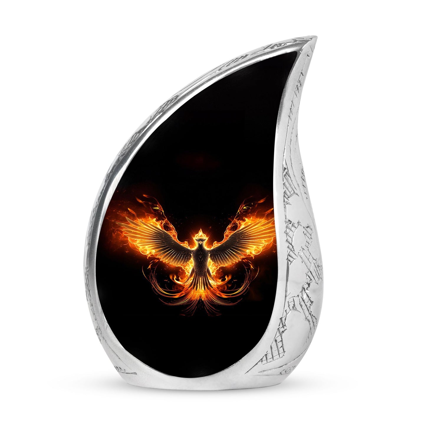 Fire Phoenix Cremation Urn, Classic Aluminium Urn