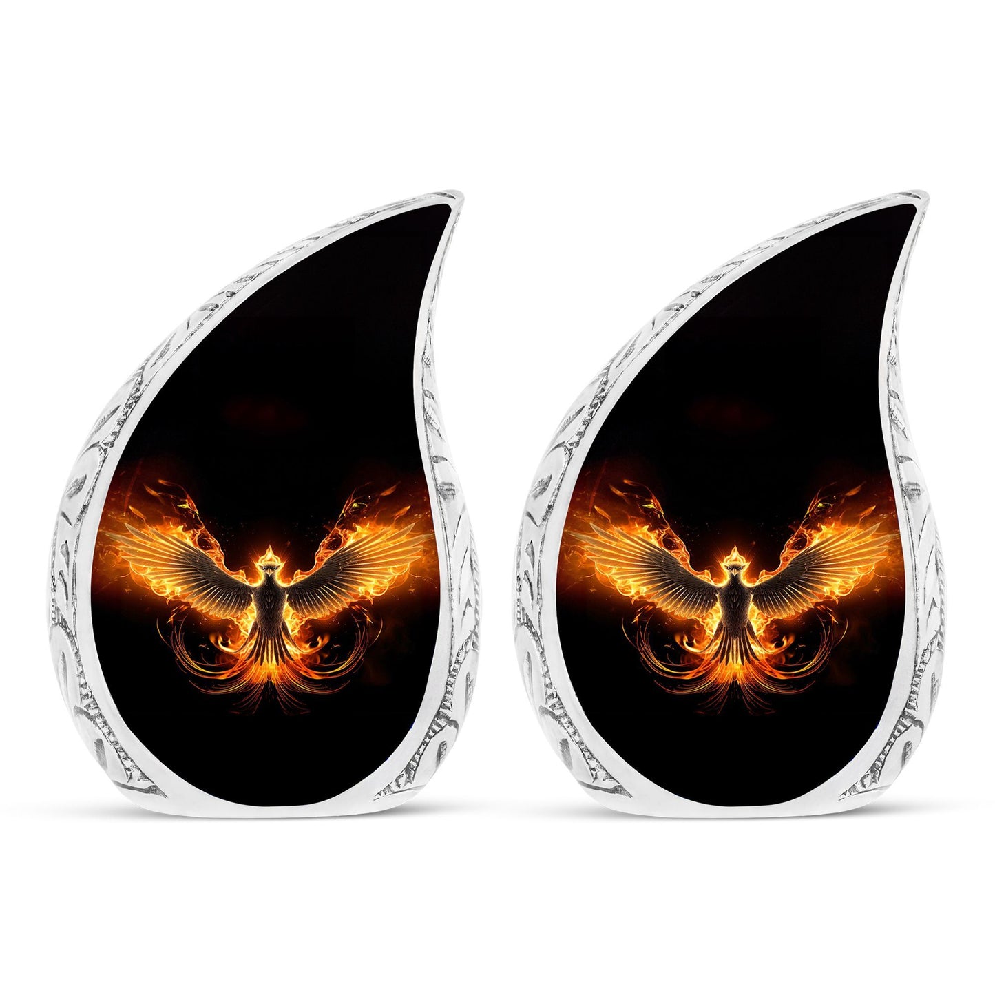 Fire Phoenix Cremation Urn, Classic Aluminium Urn