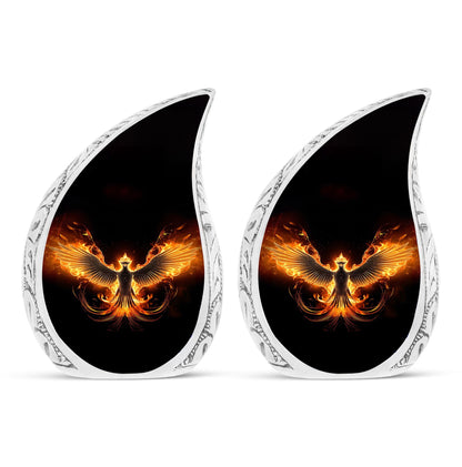 Fire Phoenix Cremation Urn, Classic Aluminium Urn