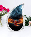 Classic Red Phoenix Urn, Personalized Large Urn.