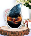 Classic Red Phoenix Urn, Personalized Large Urn.