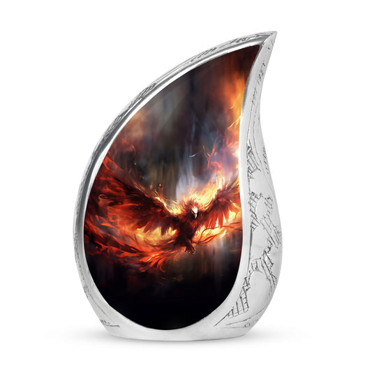 Red Phoenix Cremation Urn for ashes